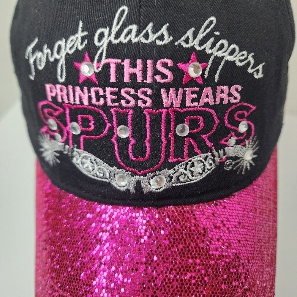 Forget Glass Slippers This Princess Wears Spurs Womens Black with Pink - Picture 2 of 8